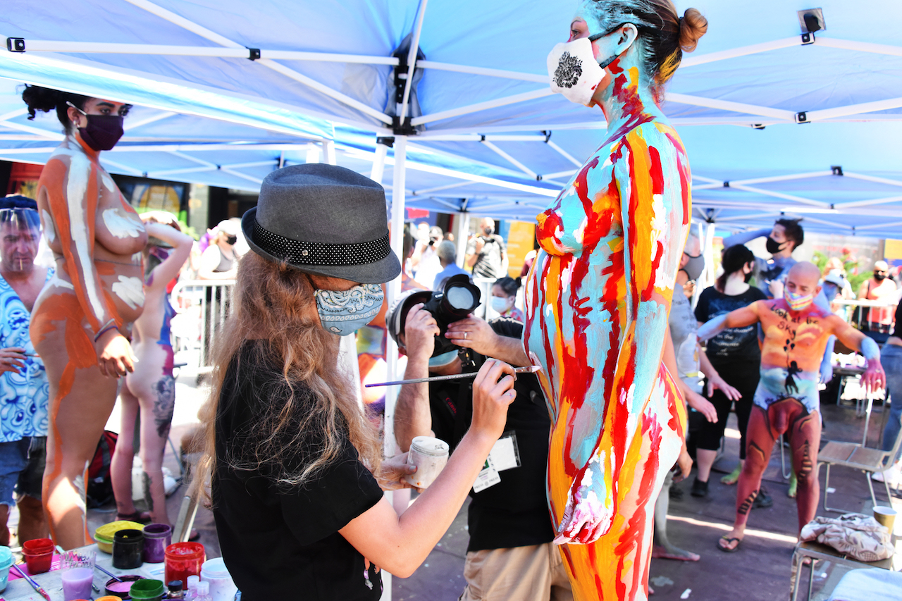 Paint Party Porn - Adorned, not porn: Body painting brings nudity back to Times Square - The  Village Sun