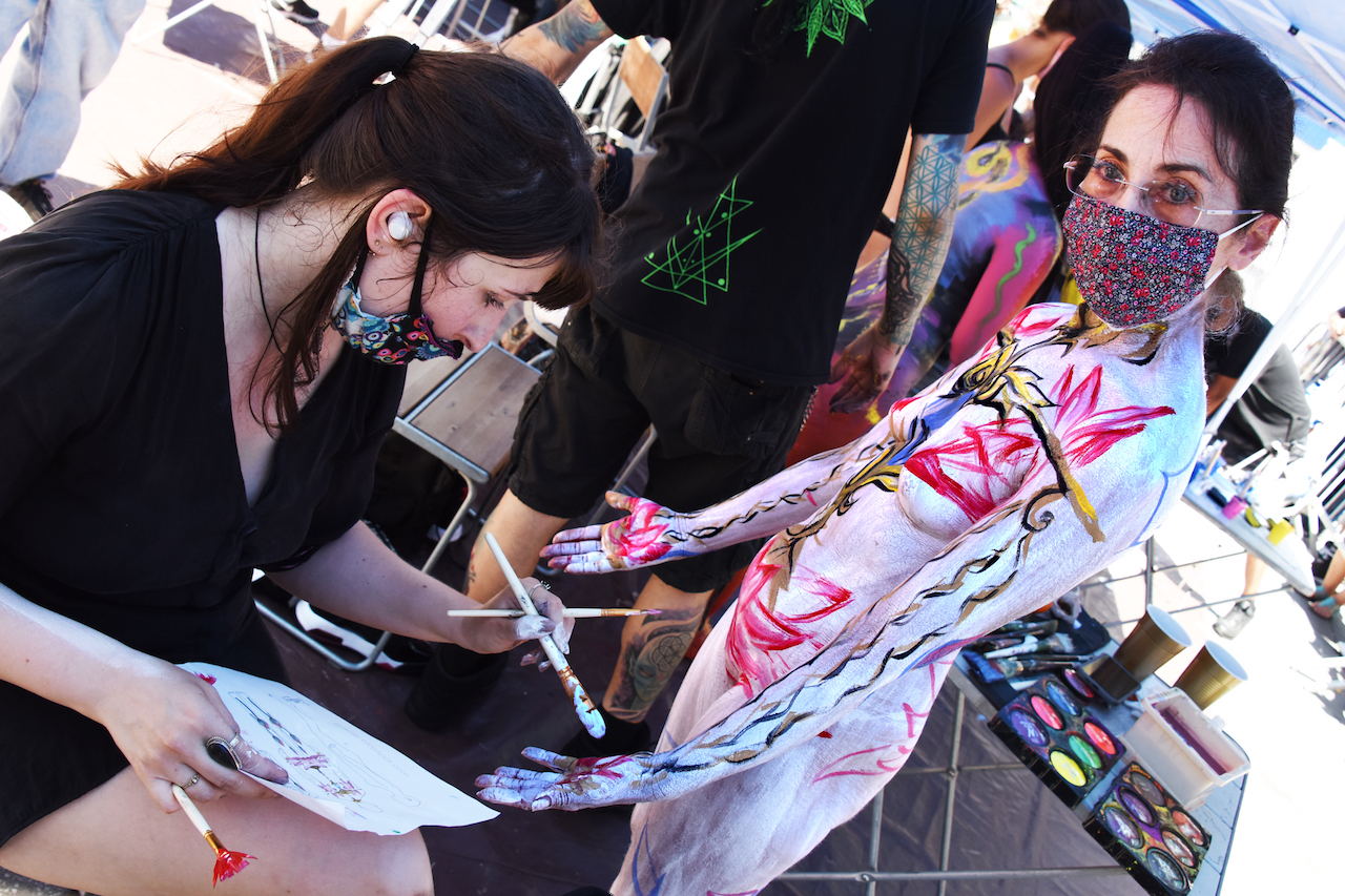 Body Painting Nudist Camp Video - Adorned, not porn: Body painting brings nudity back to Times Square - The  Village Sun